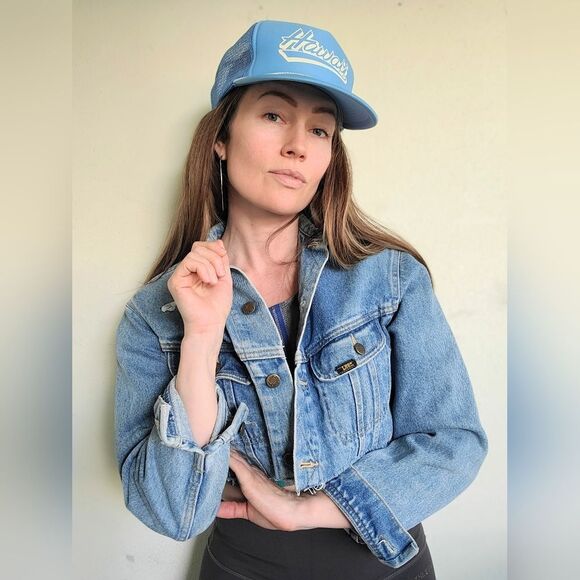 Sawed Off Vintage 70s LEE Riders Denim Jacket M - Picture 6 of 9